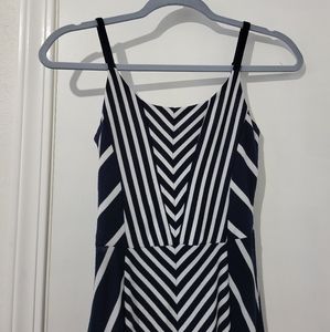 XS Navy and white maxi dress